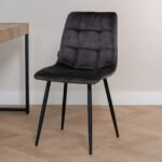 Eetkamerstoel Tess Velvet Antraciet
