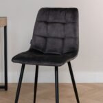 Eetkamerstoel Tess Velvet Antraciet - Afbeelding 2