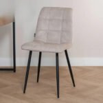 Eetkamerstoel Tess Velvet Beige