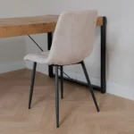 Eetkamerstoel Tess Velvet Beige - Afbeelding 2