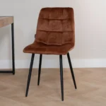 Eetkamerstoel Tess Velvet Rust
