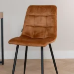 Eetkamerstoel Tess Velvet Oker - Afbeelding 2